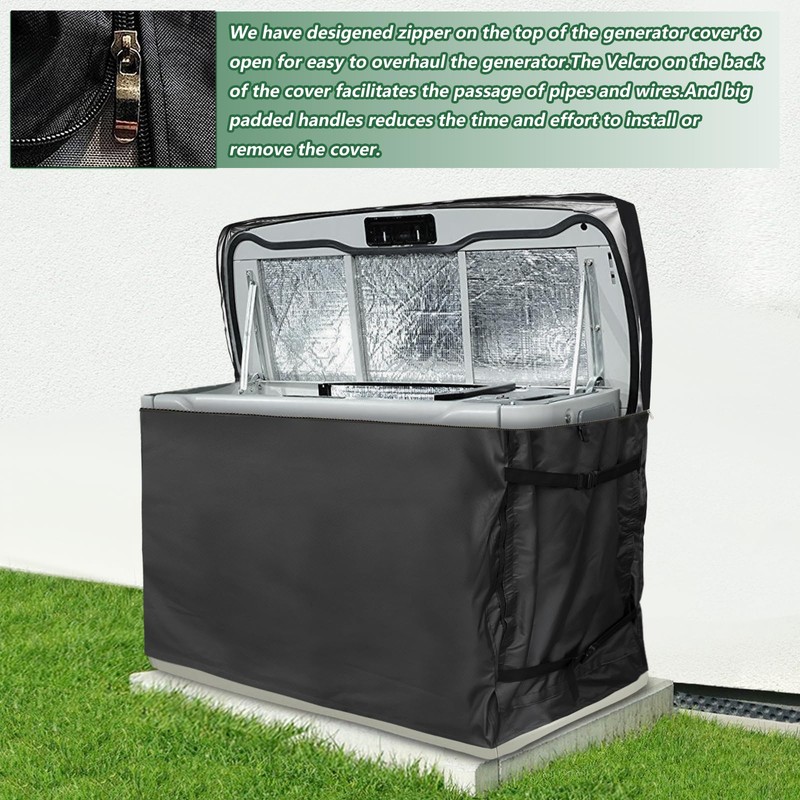 Generator Cover,Heavy Duty 600D Waterproof Generator Cover for 7043 22kW