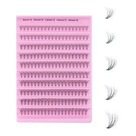 200 Pcs Lashes Individual Cluster,100D Eyelashes Individual Kit,Reusable Natural Cluster Lashes,Clumpy Thicker Lashe individual Clusters DIY at Home,Eyelashes Clusters Lashe.(8-16mm)