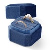 Papten 3 Slots Ring Box Velvet Ring Gift Box Wedding