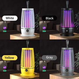 Mosquito Killer USB Hanging Bug Zapper Trap Lamp With Warm White Night Light Non-Toxic Electric Mosquito Lamp Insect Mosquito Attracts Fruit Flies for Home Bedroom Outdoor Camping