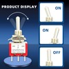 DaFuRui Spdt Toggle Switch，20Pack 3 Position 6 Pin ON-Off-ON Metal