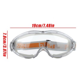 Safety Goggles Wide Vision Working Protective Goggles Eye Against Chemical Splash UV Anti shock (Grey)