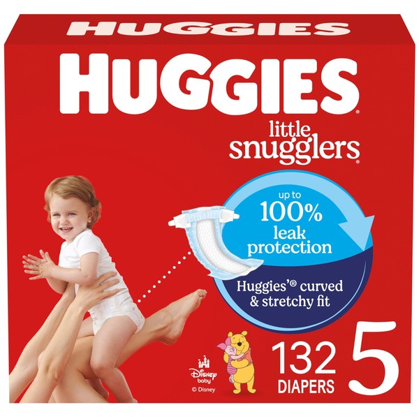 Huggies Size 5 Diapers, Little Snugglers Baby Diapers, Size 5
