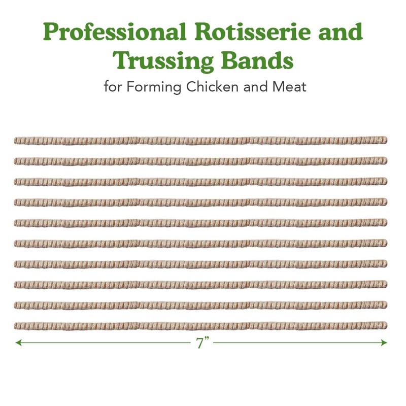 Regency Wraps Trussing Bands, 7" Cotton Elastic Poultry Loops, Pack