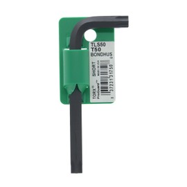 BONDHUS Torx® L-Wrench Short T50 [Short Hand: 39mm Long: 4.1 inches (106 mm)] Black Dyed TLS50 No.31750