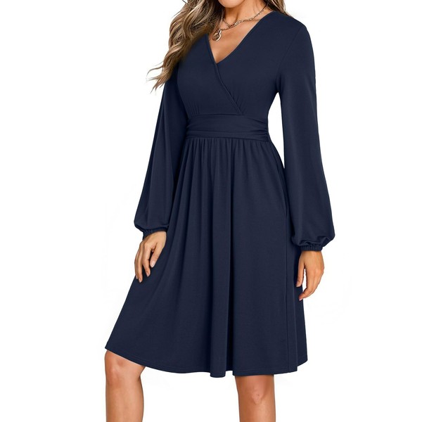 Dokotoo Cocktail Dresses for Women 2025 Elegant Dressy Wrap V-Neck