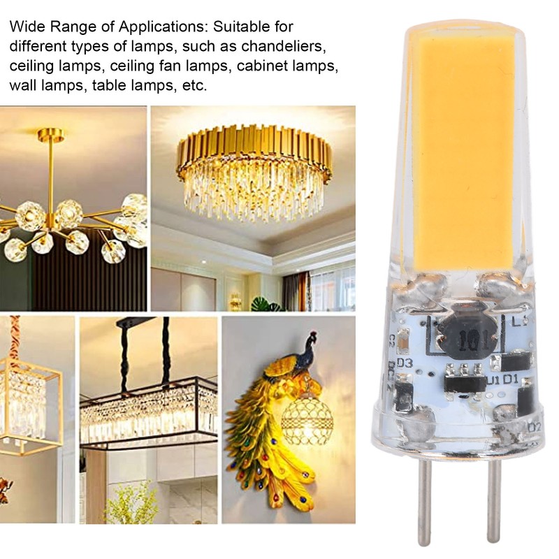 6PCS GY6.35 Bulb 5W COB Light Bulb 500lm Silicone Ceiling