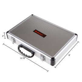 Router Bit Set- 35 Piece Kit with ¼” Shank and Aluminum Storage Case By Stalwart (Woodworking Tools for Home Improvement and DIY)