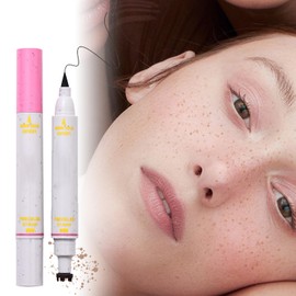 Freckles Stamp | Facial Dot Pen - Water-resistant 2 In 1 Fake Freckles Stamps Eye Liner Long Lasting Beauty Tool for Women Girl Everyday Makeup