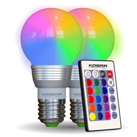 Kobra foco LED que cambia de color con control remoto, 16 opciones de color diferentes, suave, desvanecimiento, flash o estroboscópico, foco remota inteligente, RGB y multicolor