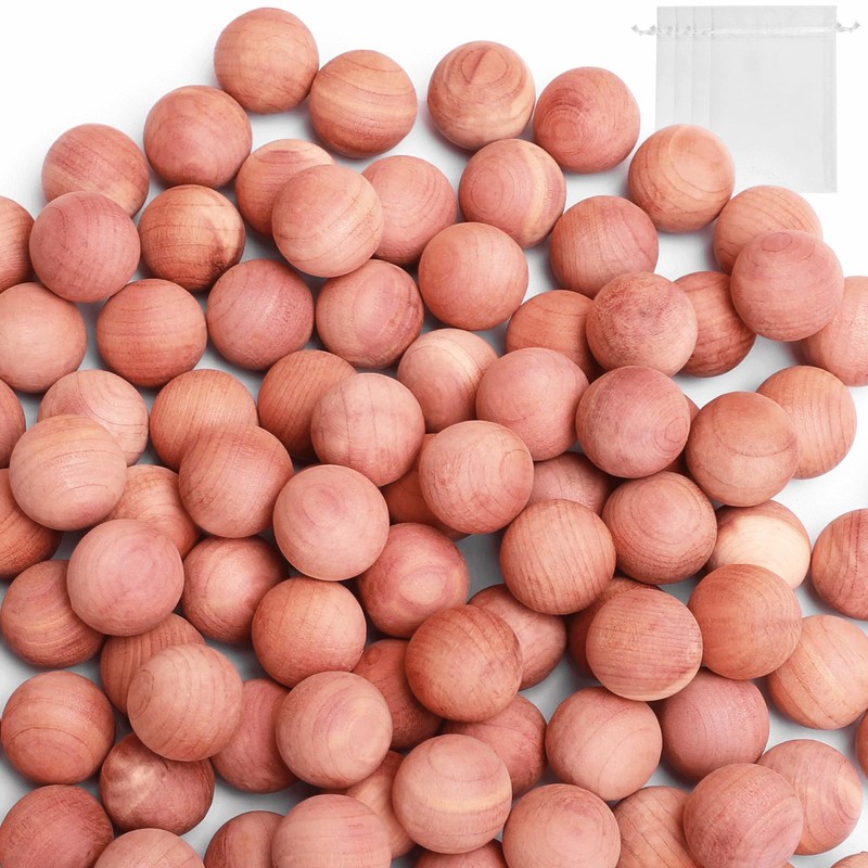 Homode Cedar Balls, Cedar Blocks for Clothes Storage, 100 Pcs