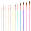 Nicpro 12pcs Watercolor Paint Brushes, Aesthetic Pastel Round Pointed Tip Paint Brush Set, Professional Soft Synthetic Squirrel Paint Brushes, Artist Painting Brushes for Watercolor, Inks, Gouache