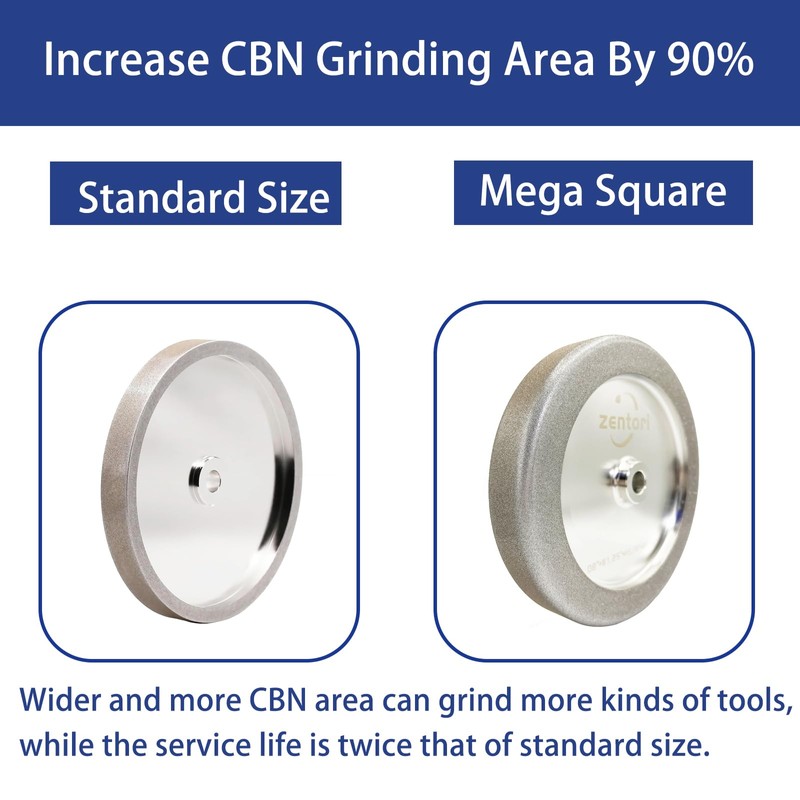 4 in 1 CBN Grinding Wheel 8 inch 180 Grit,1.25”