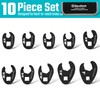 DURATECH 10-Piece 3/8 Inch Drive Crowfoot Wrench Set, SAE, CR-V