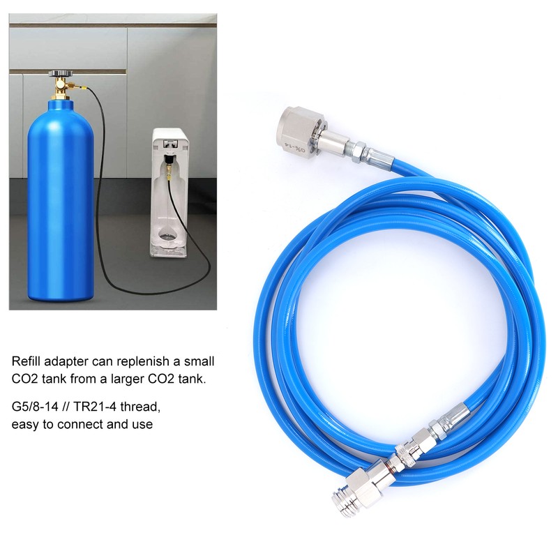 G5/8‑14 2.5m External Soda Hose Universal CO2 Gas Cylinder Refilling