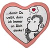 Sheepworld Plush cushion motif "Thinking" plush cushion in heart shape,