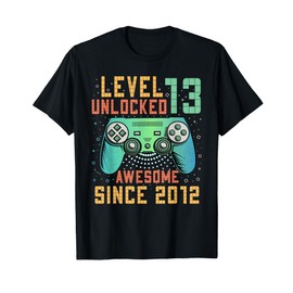Level 13 Unlocked 13th Birthday 13 Year Old Boy Gifts Gaming T-Shirt