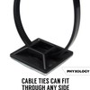 Zip Tie Adhesive-Backed Mounts 100 Pack. Professional-Grade, UV Black Cable