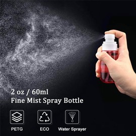 Cosywell Fine Mist Spray Bottle TSA Approved 3 Pack 2oz 60ml Leak Proof Travel Spray Bottle Empty Plastic Refillable Spray Bottle for Hair Perfume Toners Rose Water Cosmetics(Gold+Green+Pink)