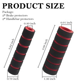 4PCS Dirt Bike Grips,Non-Slip Motorcycle Grips 1 inch for Relieving Hand Fatigue & Providing a Comfortable Grip,Universal Motorcycle Accessories Scooter Grips for Motorcycle ATV Bike (Black/Red)