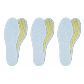 Lenzen 3 Pairs of Terry cloth Barefoot Insoles - White, size: 44