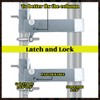 MorningRo 2-1/2 Inch Chain Link Single Gate Latch for 1-5/8"