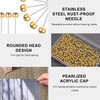 200 Pcs Gold Map Push Pins – Round Head Drawing
