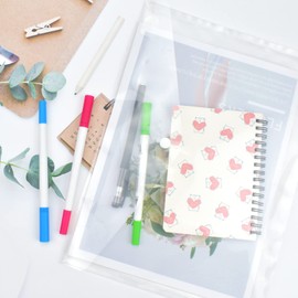 A5 Plastic Wallets 10 Pcs Files Folders Popper Document Wallets with Button