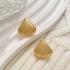 YISXVD Shell Earrings for Women Chunky Gold Silver Beach Seashell