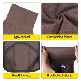 Dog Sweater Pullover Cold Weather Vest for Dogs Dog Sweatshirt Dog Jacket for Indoor and Outdoor Use (Medium, Brown)