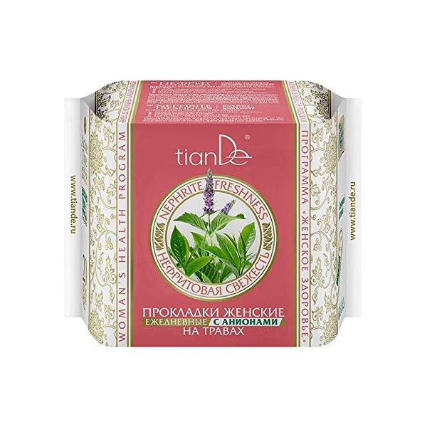 TianDe 61915 Women's Hygiene Pads "Jade Freshness" with Herbs and Anions, Pack of 20, Women's Health: Daily Protection with Anions
