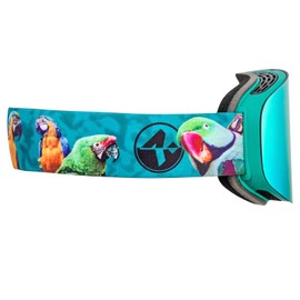 NAKED Optics® Unisex Ski Goggles, Snowboard Goggles with Mirrored Lenses and Magnetic Changing System, green