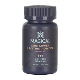 MAGICAL BUTTER - Polvo de lecitina de girasol, sin soja, sin OMG, vegano y kosher para hornear, estabilizador de mantequilla y aceite, 1.90 onzas