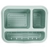 TENLITE Amazing 3 Compartments Plastic Sink Tidy Kitchen Sink Organizer,