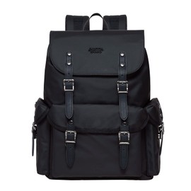 KAUKKO Beautiful and Sophisticated Backpack with Laptop Compartment for 15 Inch School Uni 22L, Polyester Black - FP703, Rucksack Backpacks