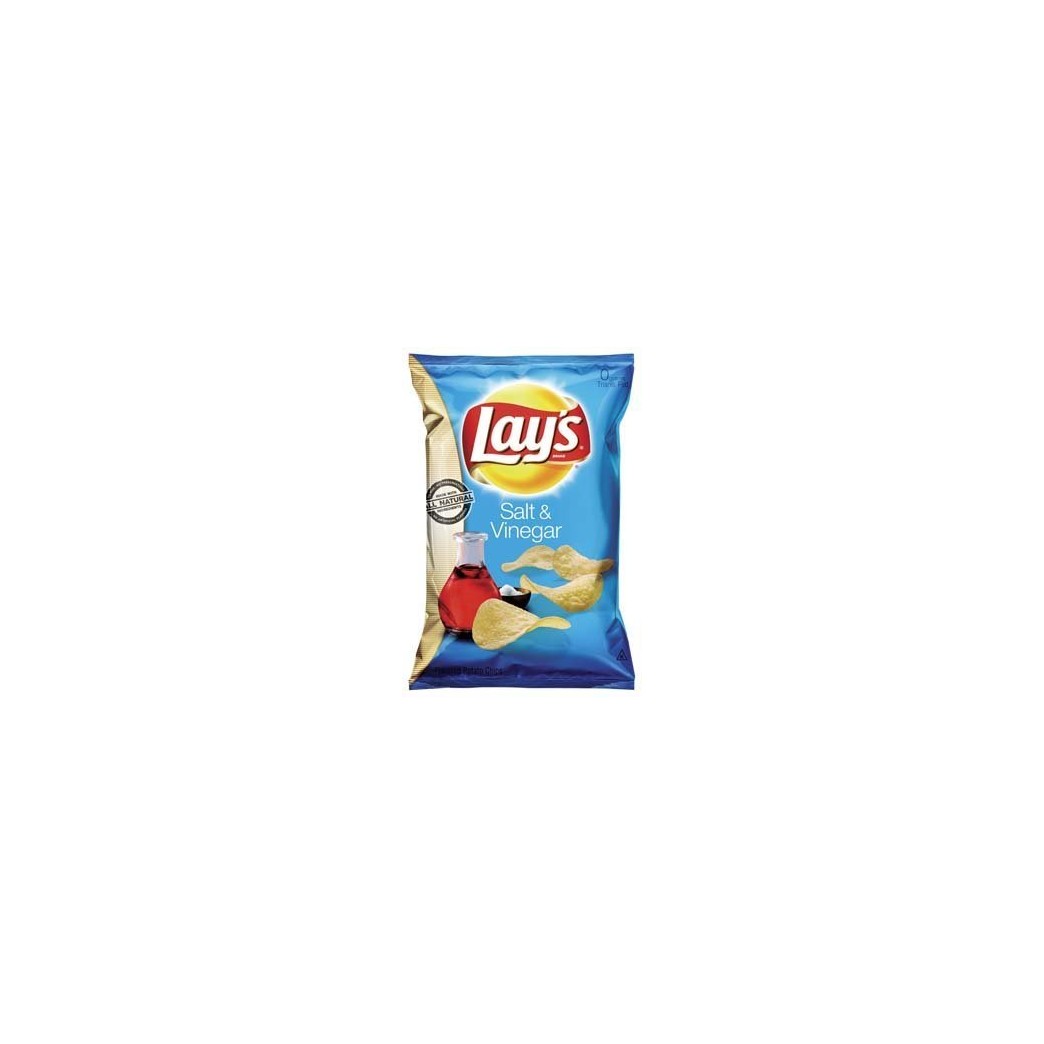 Lay's Salt & Vinegar Potato Chips, 10oz Bag (Pack of 6)