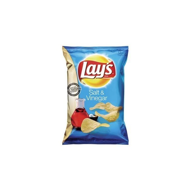 Lay's Salt & Vinegar Potato Chips, 10oz Bag (Pack of 6)
