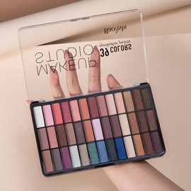MKNZOME 39 Colours Eyeshadow Palette, Highly Pigmented Full Matte Nude and Shimmer Eyeshadow Makeup Palette for Women, Waterproof Long-Lasting, Soft and No Clumping, Warm Tones for Everyday Makeup#3