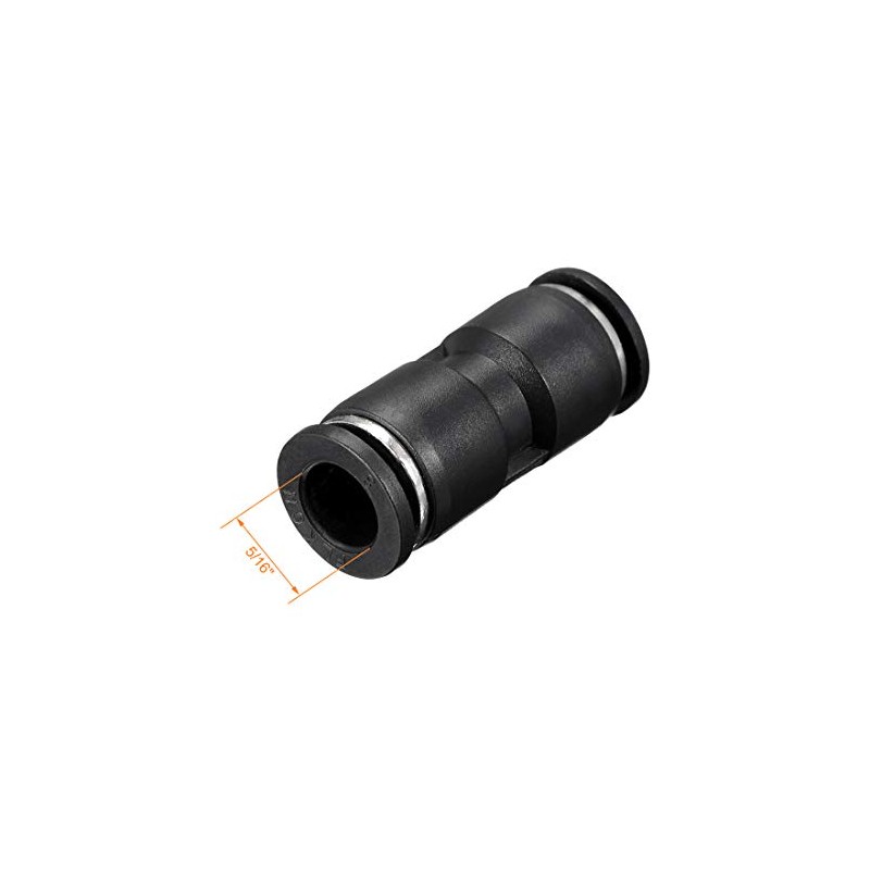 sourcing map Plastic Straight Union Push to Connect Tube Fitting