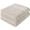 herzbach home Hand Towel Set of 2 100% Cotton 50