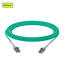 Armor Fiber Optical Jumper Cables - Uniboot LC to LC OM3 Multi-Mode Indoor Armored Duplex 50/125μm LSZH Fiber Optic Cord, 10-Meter(32.8-ft)