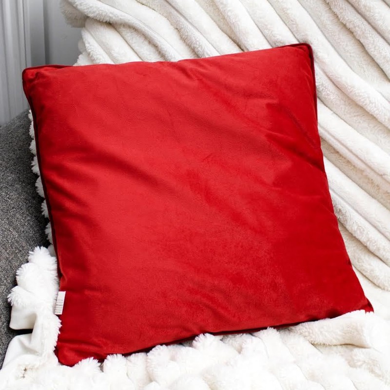 Darthome Reading Santa LED Cushion 45x45cm Red Square Light Up