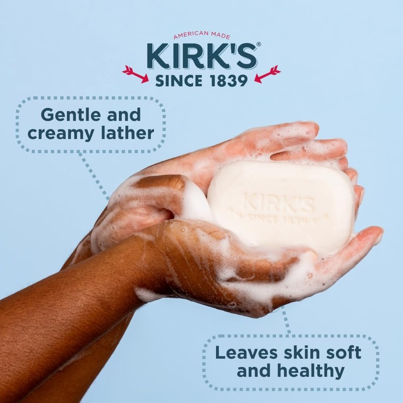 Kirk's Castile Bar Soap for Men, Women, & Children -