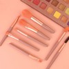 Portable Makeup Brush 8-Piece Pouch Set Travel Brush Pink 2ea