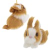 Kurt Adler Set of 3 Adorable Bunny Christmas Ornaments Decor
