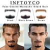 Fake Beard Goatee Mustache Realistic 100% Full Hand Tied Facial