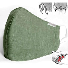 CINNEA® Leinen Adjustable Face Mask Community Mask, 2 Wearing Styles + Free Storage Bag