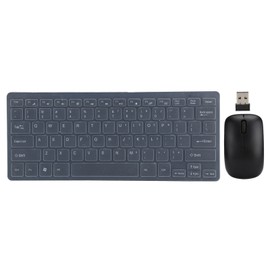 K03 Wireless Key Mouse Set 2.4G Mini and Comfortable Wireless Key Mouse Suit with Keyboard Film Noir
