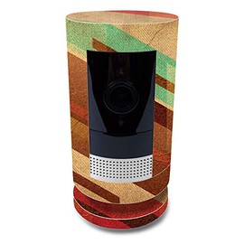 MightySkins Skin for Ring Stick Up Cam Battery - Abstract Wood | Protective, Durable, and Unique Vinyl Decal wrap Cover | Easy to Apply, Remove, and Change Styles | Made in The USA
