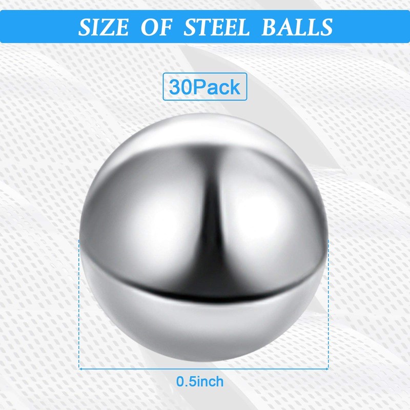 Ripeng 30 Pieces Labyrinth Replacement Steel Balls 0.5 Inch Replacement